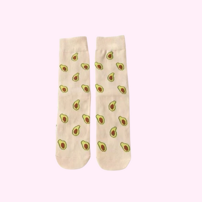 Cream Avocado Socks